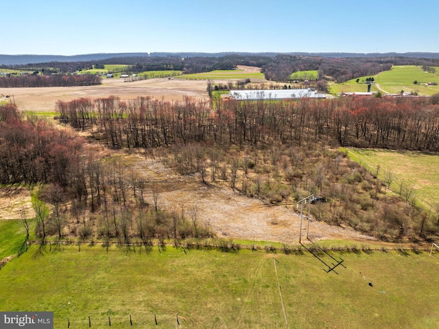 bird's eye view featuring a rural view