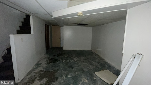 view of basement