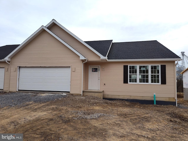 view of front facade with a garage