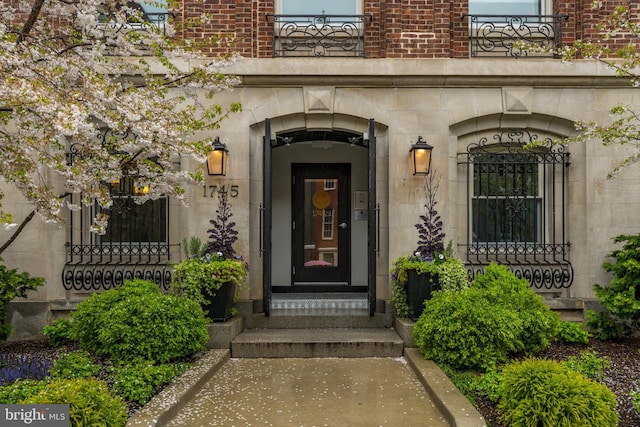 view of doorway to property