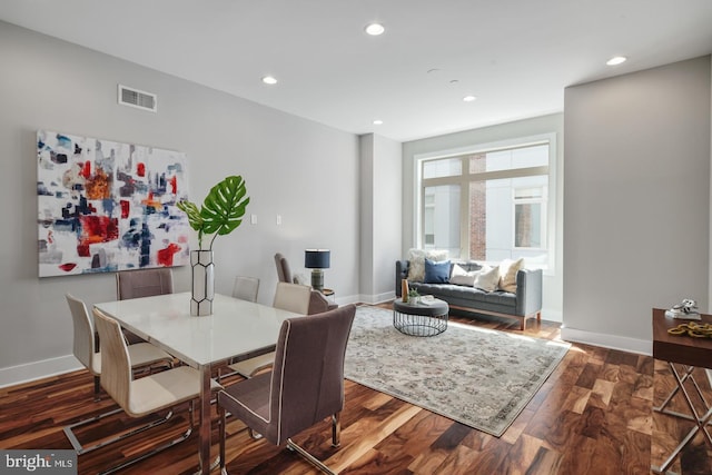 dining room featuring dark hardwood / wood-style floors