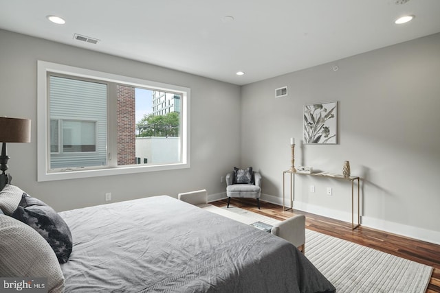 bedroom featuring hardwood / wood-style flooring