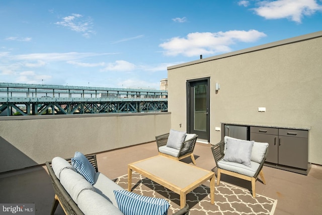 view of patio / terrace with an outdoor hangout area