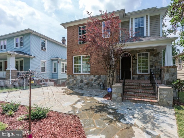 view of front of house featuring covered porch