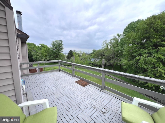 view of wooden deck