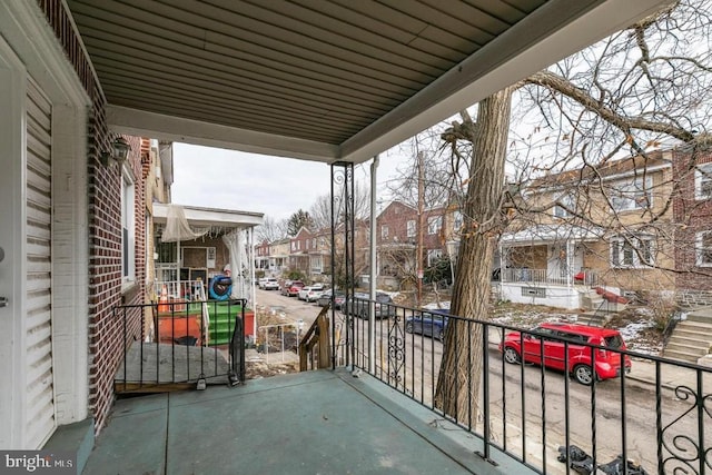 balcony with covered porch