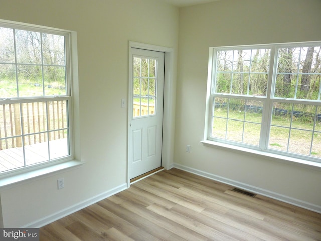 entryway featuring light wood-type flooring