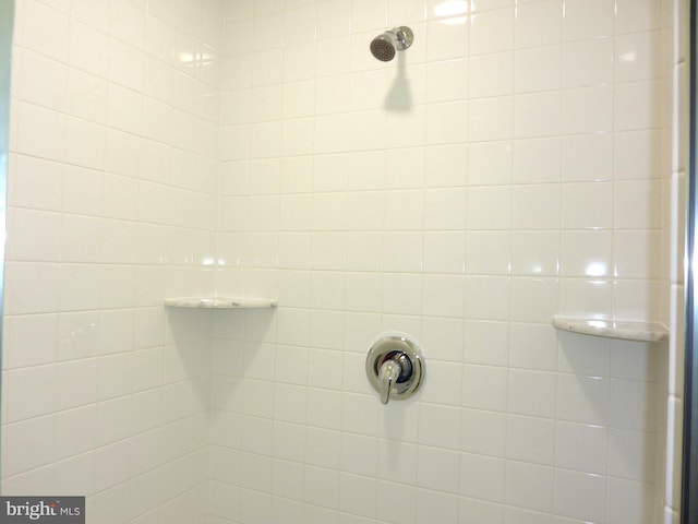 bathroom featuring a tile shower