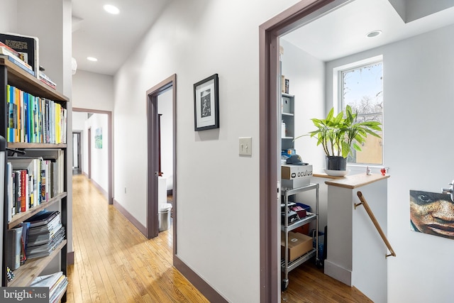 hallway featuring light hardwood / wood-style floors