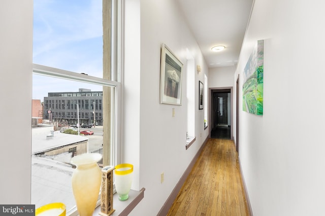 hallway featuring light hardwood / wood-style floors