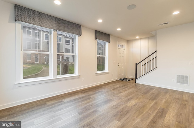 interior space featuring light hardwood / wood-style flooring