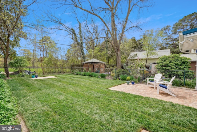 view of yard featuring a patio area