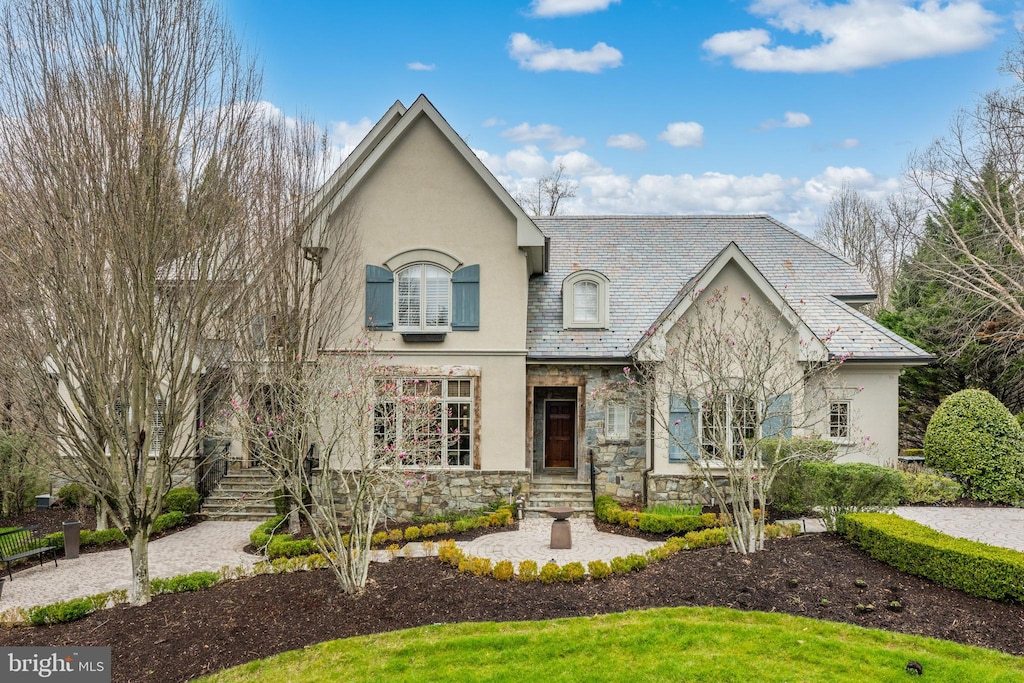 view of french country home