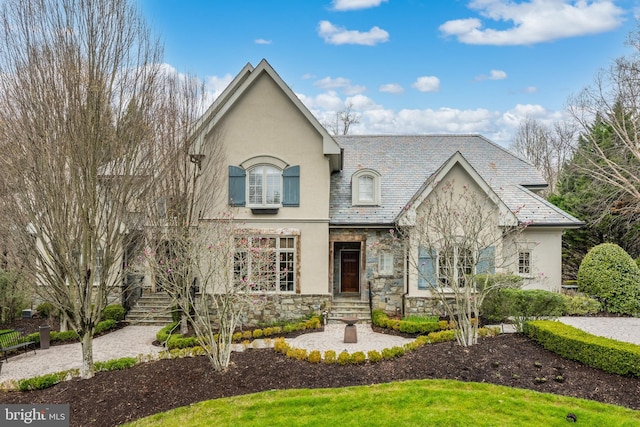 view of french country home