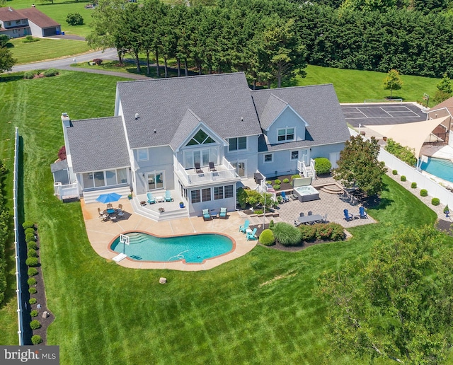 exterior space with an outdoor living space and a patio area