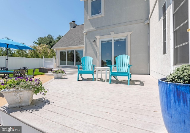 view of wooden deck