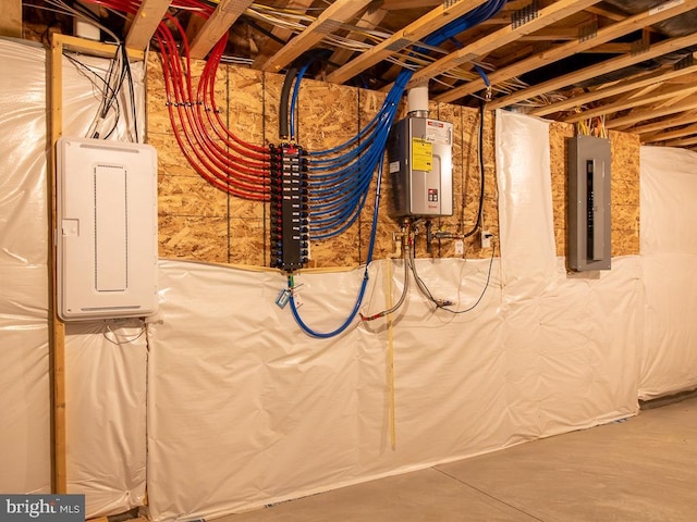 interior space featuring water heater