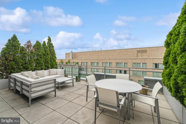 view of patio / terrace with an outdoor living space