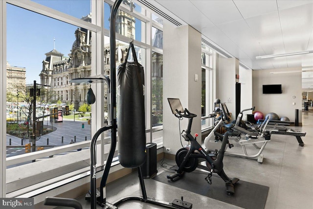 view of exercise room