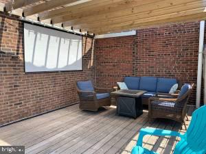 deck with an outdoor living space