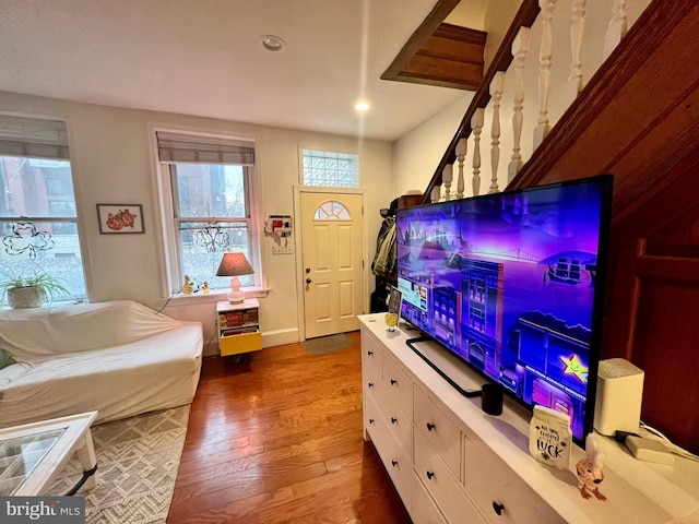 bedroom featuring wood-type flooring