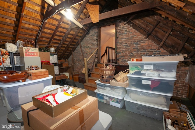 view of attic