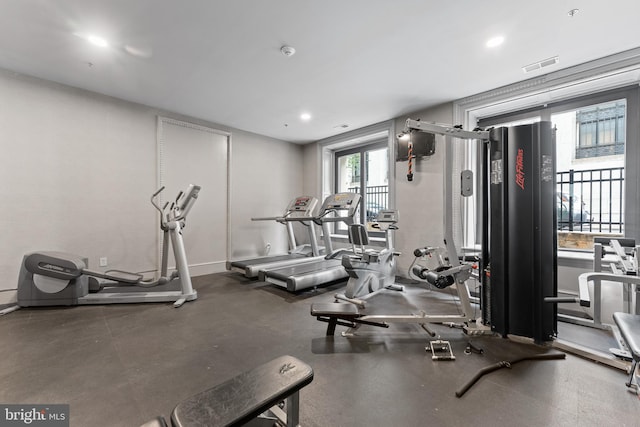 view of exercise room