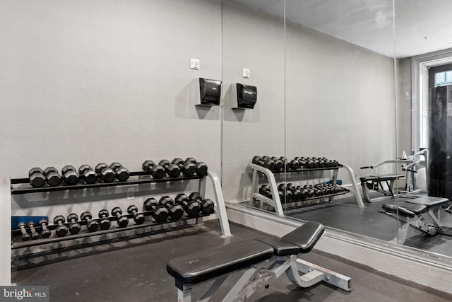 view of workout area