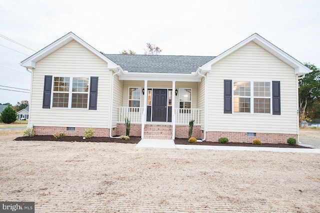 view of front of home with covered porch