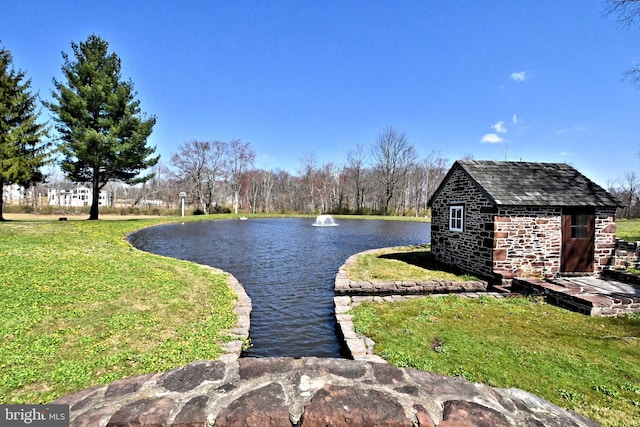 view of water feature