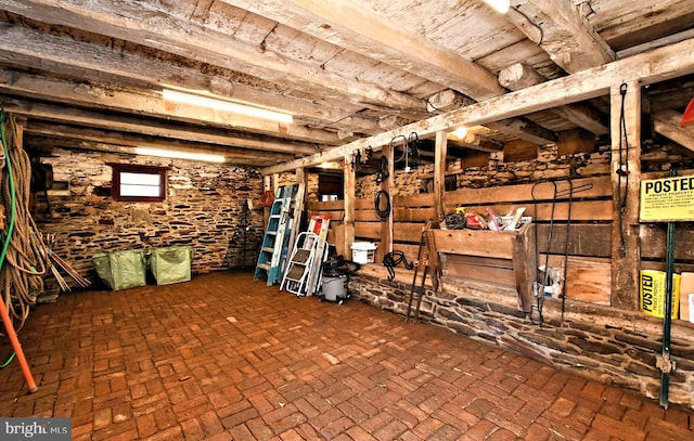 view of basement