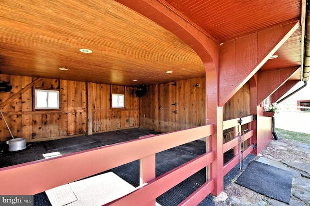 view of horse barn