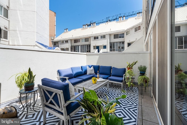 view of patio featuring outdoor lounge area