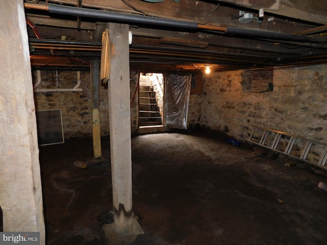 view of basement