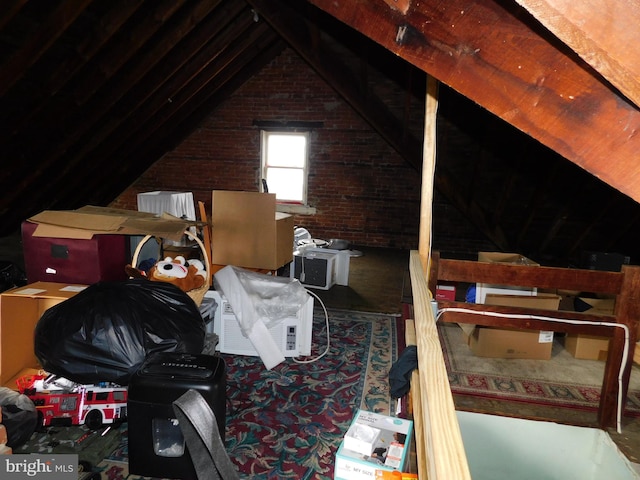 view of attic