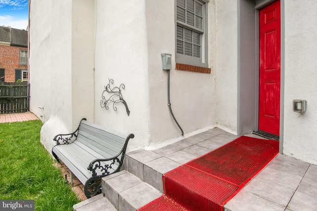 view of doorway to property