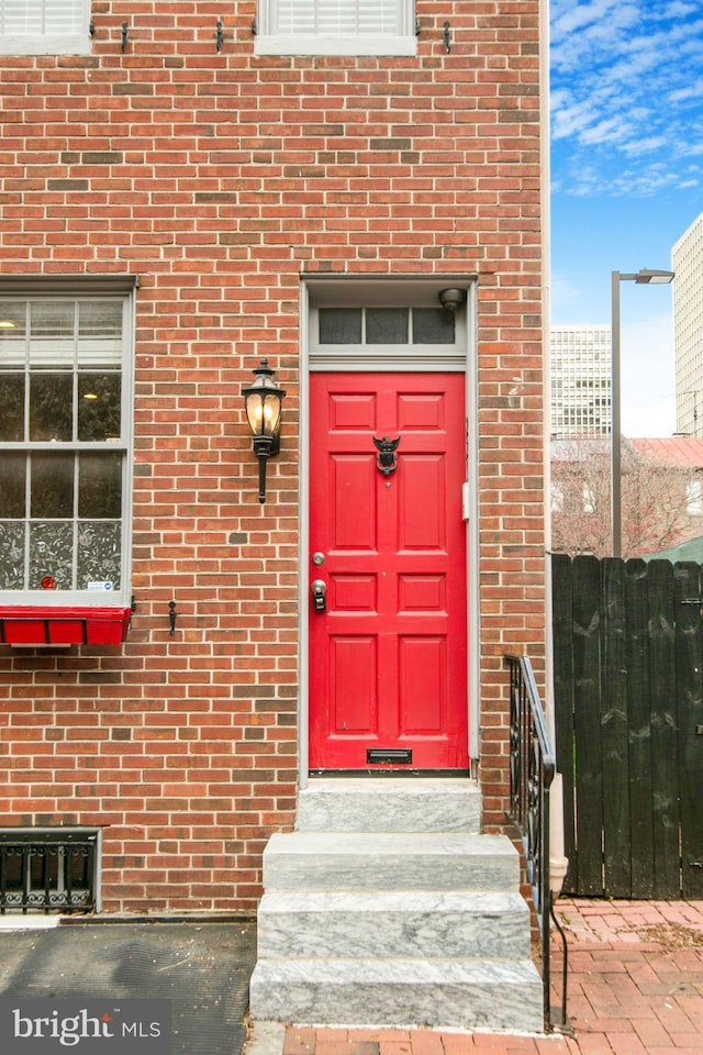 view of doorway to property