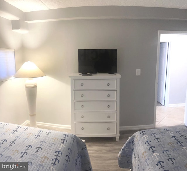 bedroom featuring light hardwood / wood-style flooring