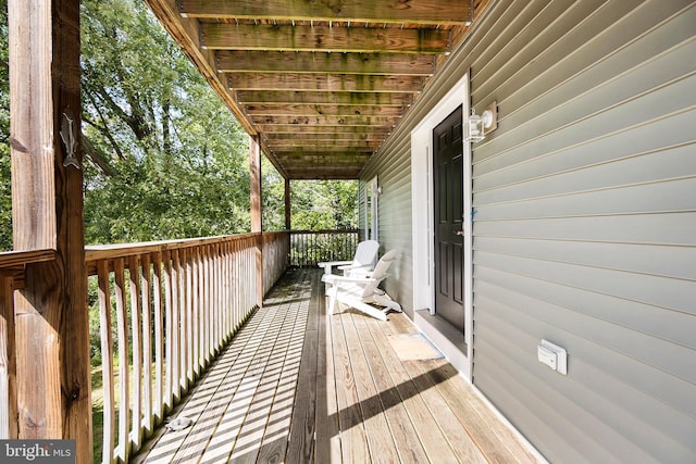 view of wooden deck