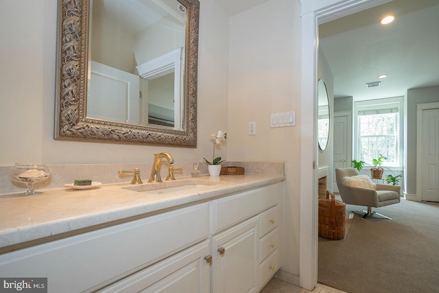 bathroom with large vanity