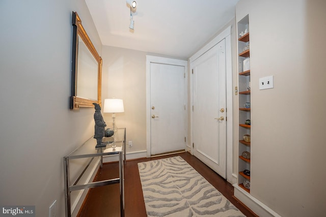 interior space featuring dark hardwood / wood-style flooring