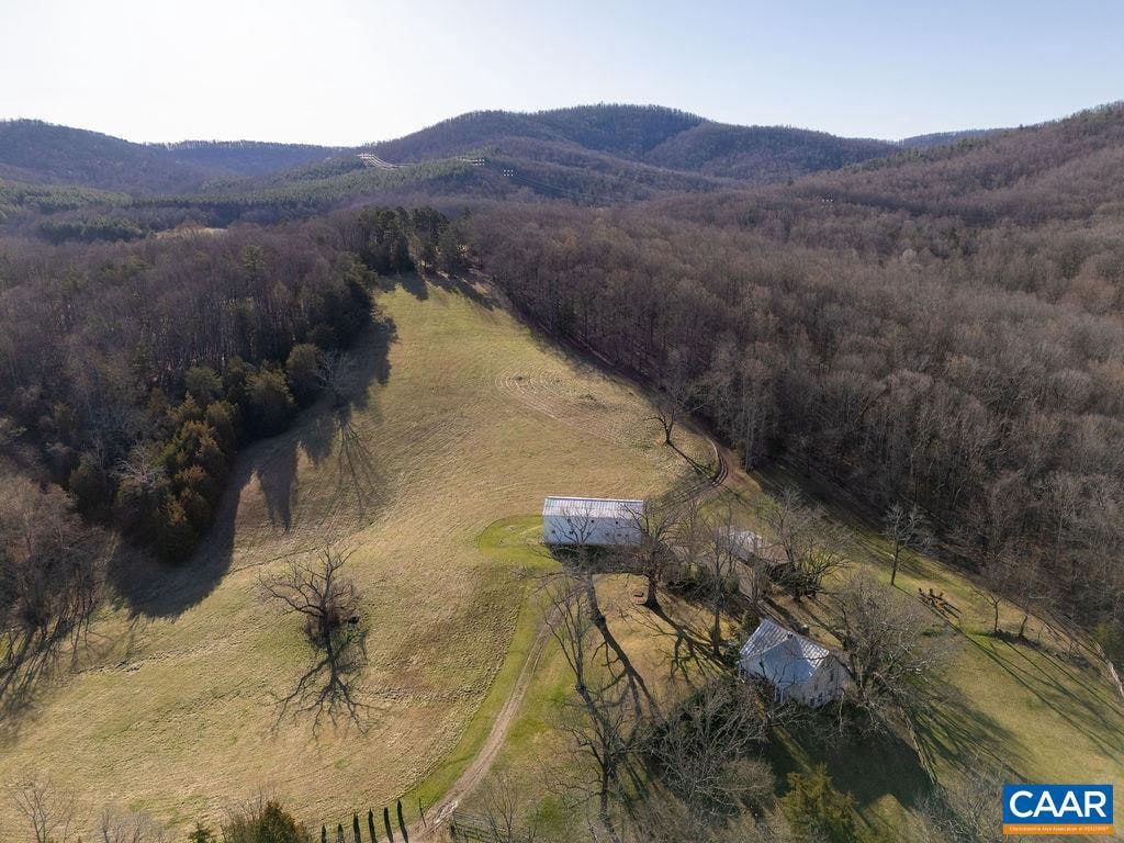 bird's eye view with a rural view