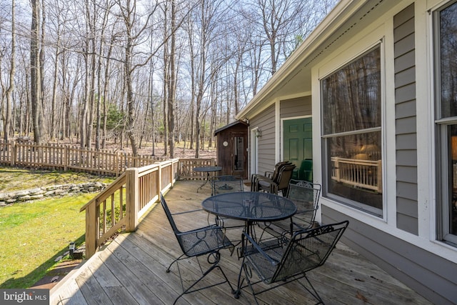 view of wooden deck