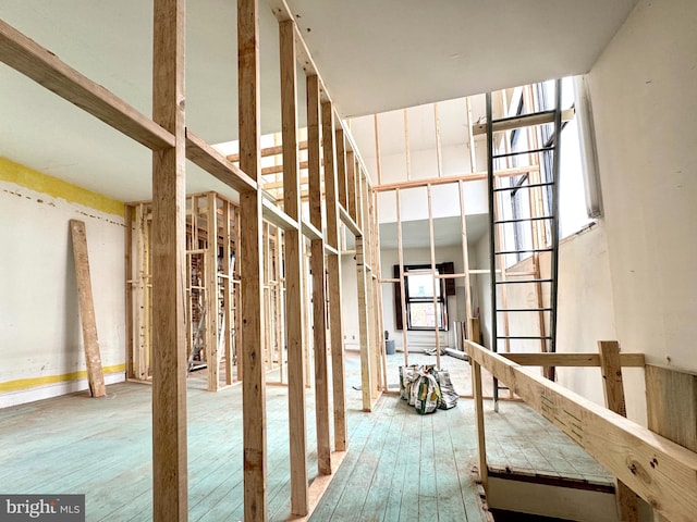 interior space with light hardwood / wood-style floors