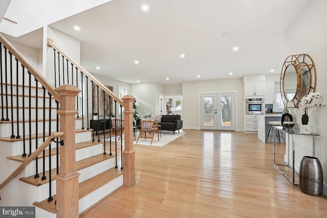 entrance foyer featuring light hardwood / wood-style flooring