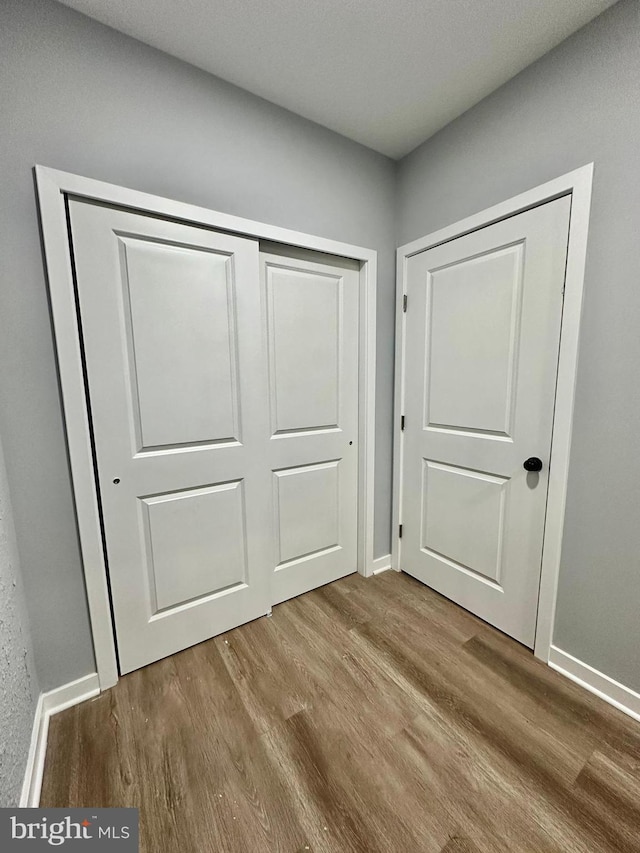 doorway featuring hardwood / wood-style flooring