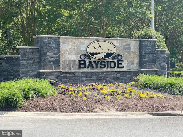 view of community sign