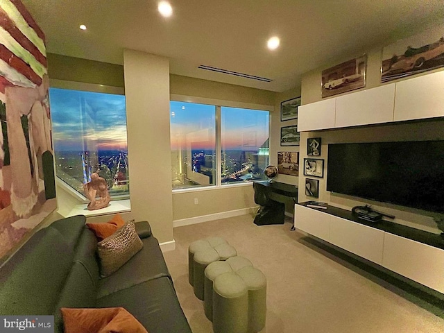 view of carpeted living room