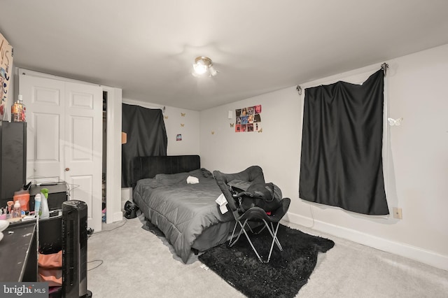 view of carpeted bedroom