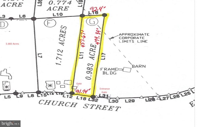 LotG Church Street, Timberville VA, 22853 land for sale